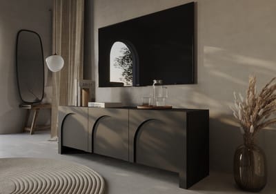 Meubel Square - TV meubel Salamia - Mat Zwart - 150cm - TV kast