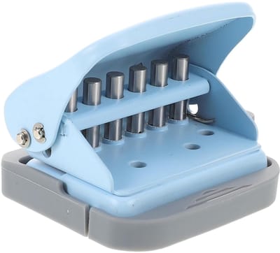 1 stuk- Mini Perforator- perforator 6 gaats- Bureau Perforator-Dagelijkse papierperforator- voor Mappen En Ringbanden- multifunctioneel en draagbaar- voor Thuiskantoor/Thuiswerken- voor ergonomisch design