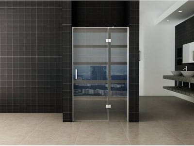 Wiesbaden Vaz nisdeur met vast deel 800 x 2000 x 8 mm nano helder glas/chroom