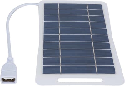 Draagbaar Zonnepaneel - Solar Charger - Buiten Opladen - Hoge Lichtconversie - 9x16.5cm - Zwart