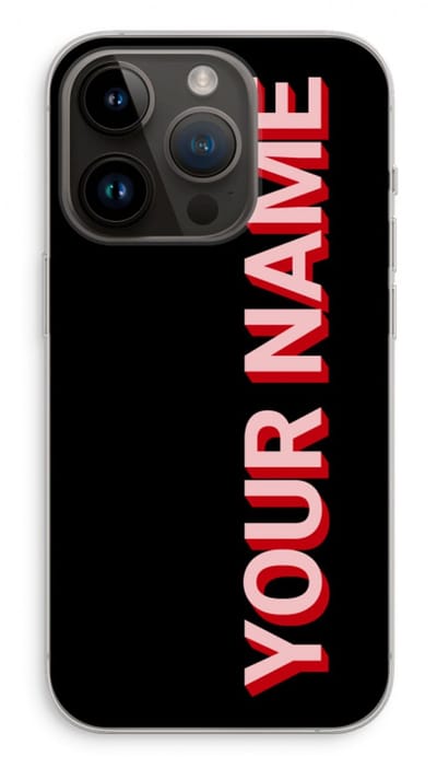 Gepersonaliseerd - Case Company® - Hoesje geschikt voor iPhone 14 Pro hoesje - Namecase - Soft Cover Telefoonhoesje - Bescherming aan alle Kanten en Schermrand
