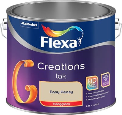 Flexa - Creations Lak Hoogglans - Easy Peasy - Mengverf - 2,5 L