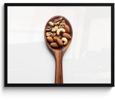Poster in lijst - Fotolijst 70x50 cm - Posters - Noten - Wit - Hout - Posterlijst zwart - Decoratie - Wanddecoratie woonkamer - Muurdecoratie slaapkamer