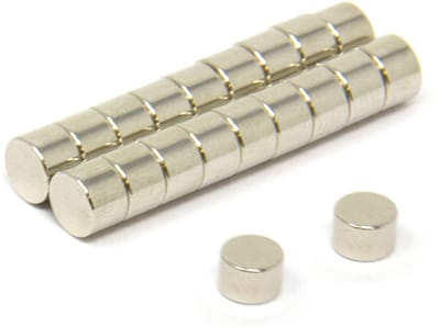 F364-11 6 mm diameter x 4 mm dikke N42 neodymium magneet 1,1 kg aantrekkingskracht (11 verpakking van 20 stuks)