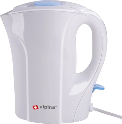 alpina Waterkoker - 1 Liter - 800-1000 Watt - Vast Snoer - Droogkook- en Oververhittingbeveiliging - Wit