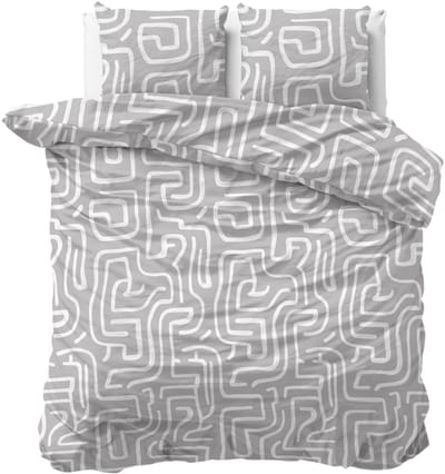 Dekbed-Discounter - Sleeptime Pure Dekbedovertrek 140 x 200/220 cm - Verkoelend Katoen - Korte instopstrook - Wassen op 40 graden - Inclusief 1 kussensloop - Keno