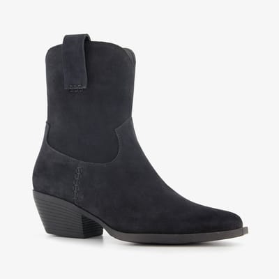 Harper suede dames cowboy western laarzen zwart - Maat 37 - Echt leer