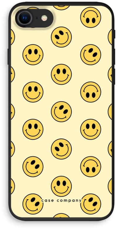 Case Company® - Hoesje geschikt voor iPhone 8 hoesje - Smiley N°2 - Biologisch Afbreekbaar Telefoonhoesje - Bescherming alle Kanten en Schermrand