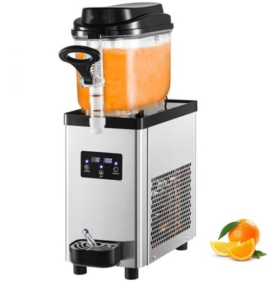 Commerciële slushmachine en granitamachine - Enkele Kom 6 L - Vermogen 705 W - Spanning 220 V - RVS Behuizing - Intelligent LED-bedieningspaneel - Afmetingen 19 x 47 x 60 cm