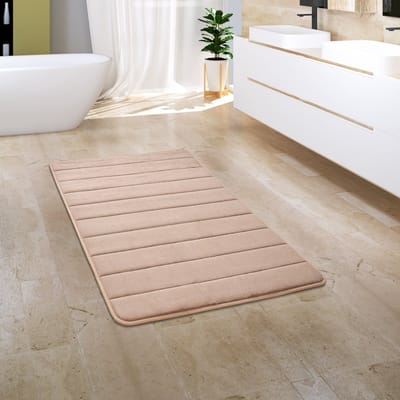 Paco Home Badkamerkleed Badmat Badvloerkleed Douchemat Pluizig Traagschuim 3D 50x80 cm