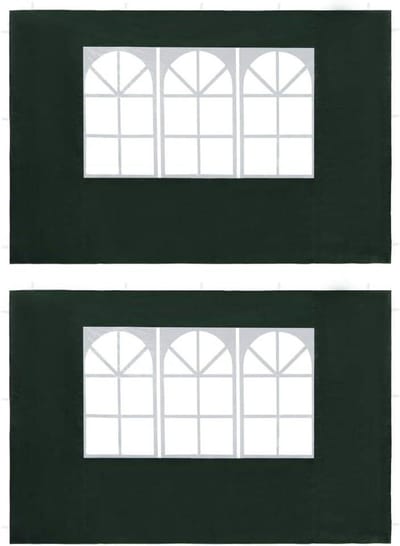 Feesttent Wanden - Tent Accessoires - Buitenfeesten - Met Raam - 2 Stuks - Groen