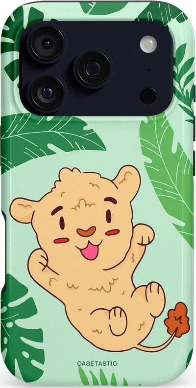 Casetastic hoesje geschikt voor Apple iPhone 17 Pro - MagSafe - Dubbellaagse bescherming - Leeuwenhartje - Fashion Case - Mintgroen Perzik Beige