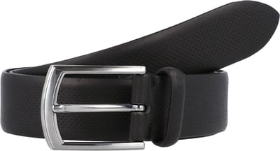 LLOYD Leren Riem Leather Belt 3.5 W90 Black Zwart
