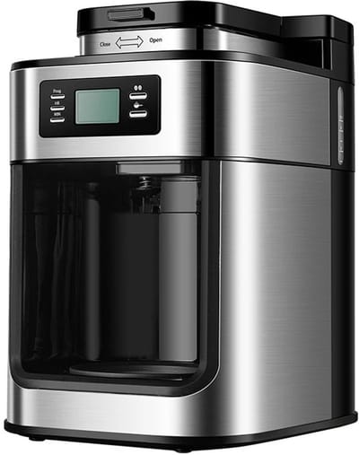 Rolu 2-in-1 Koffiemachine Met Bonen – Koffiemachine – Verse Filterkoffie – 10 Koppen Koffie – LED Display - Extractietemperatuur Van 92°C – Geen Papieren Filters