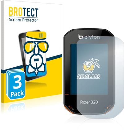 Screenprotector 3 Stuks voor Bryton Rider 320 Beschermglas transparant
