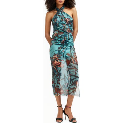 AllSaints Kaih Batu Dress Lagoon Blue Größe: 12 | Midikleider Outlet | Damen | Blau
