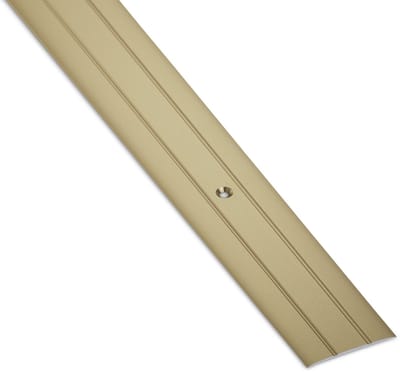 1 stuk SOTECH Aluminium Overgangsprofiel Cross plat vloerprofiel deur overgangrail Breedte 37 mm drempel geperforeerd Aluminium messing geanodiseerd Compensatieprofiel 100 cm