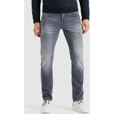 PME legend blauwe heren jeans   Nightflight   Stonewash wassing   Regular fit   5-Pocket zakken   Knoop- en ritssluiting   Duurzaam   Regular waist