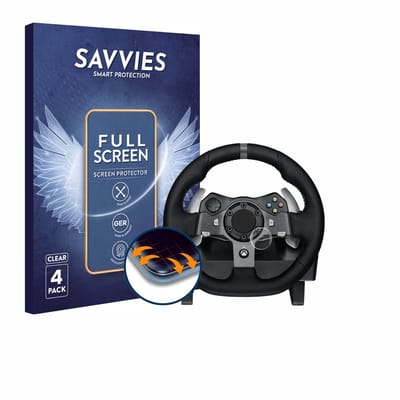 Savvies - Screenprotector voor Logitech G920 Driving Force Gaming Racewiel - Folie Beschermfolie transparant volledig dekking 4 Stuks