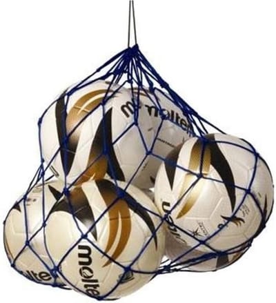 Sportec Nylon Draagnet 10/12 Ballen Blauw (verpakking)
