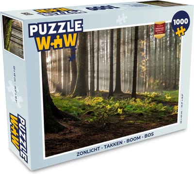 Puzzel Zon - Takken - Bomen - Bos - Natuur - Legpuzzel - Puzzel 1000 stukjes volwassenen