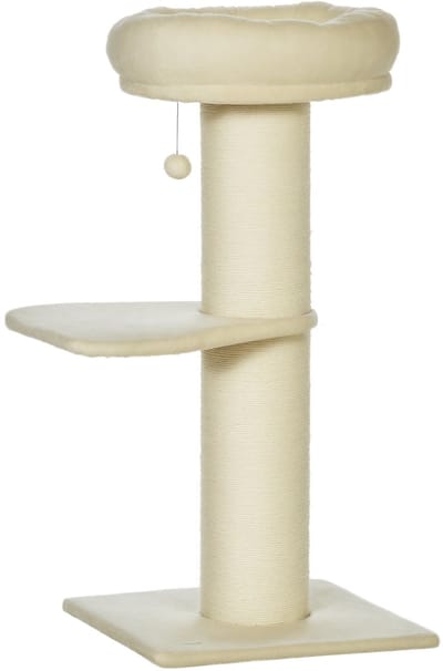 PawHut-kattenboom-knuffel-48,5x48,5x105cm-Beige