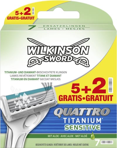Wilkinson Sword Quattro Essential 4 Sensitive - navulmesjes 5+2 stuks