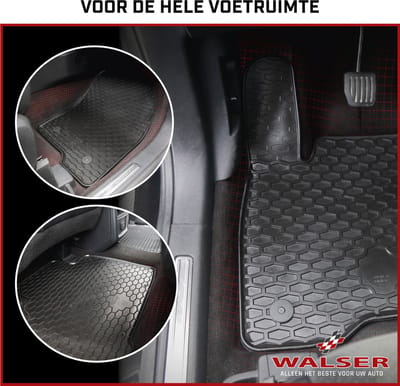Walser DirtGuard rubberen voetmatten geschikt voor MG MG ZS SUV 10/2017-Vandaag