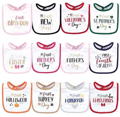 Katoenen Slabbetjes voor Baby's met Schattige Prints en Borduursels - Eenheidsmaat