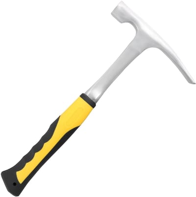 Dailygoods- Hamer - 32 oz Platte Kop - Geologische Hamer - Koolstofstaal - Voor Mijnbouw/Prospectie - Duurzaam en Schokbestendig - Steenhouwer