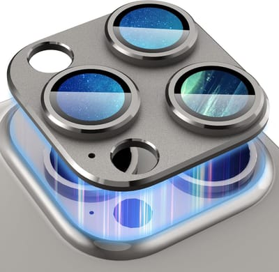 Dailygoods - Lensbeschermers - Camera Lens Protector - Gehard glas - Frosting Aluminiumlegering - Bescherming iPhone 15 Pro/15 Pro Max - Veiligheid en