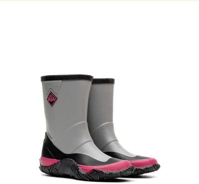 Muck Boot Forager Kid's | Grijs/Roze - Regenlaarzen - Maat 27 -
