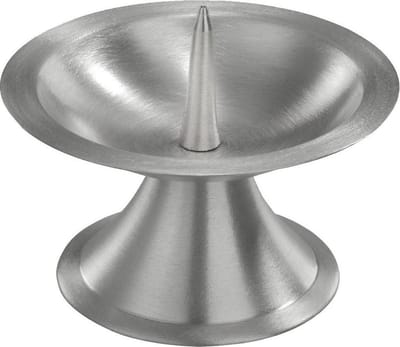 Luxe kaarsenhouder voor stompkaarsen - zilver - metaal - voor kaarsen van 5-6 cm