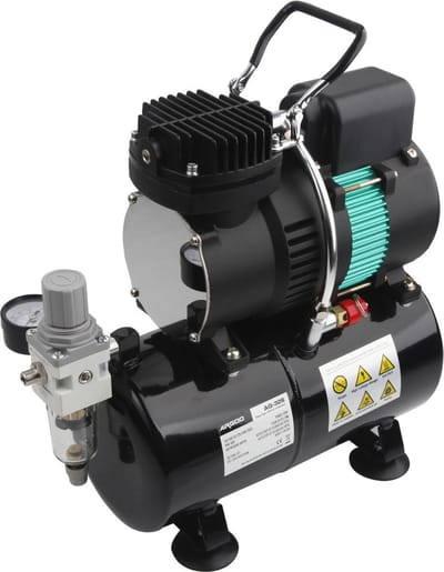 Airgoo Premie Aibrush-compressor AG-326 met dubbele koelventilatoren en luchttank