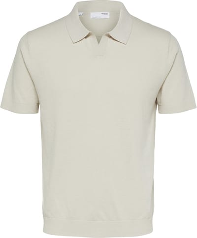 SELECTED HOMME SLHLAKE LINEN SS POLO B Heren Trui - Maat S