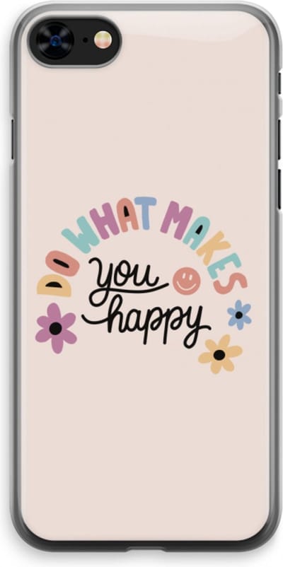 Case Company® - Hoesje geschikt voor iPhone 8 hoesje - Happy days - Soft Cover Telefoonhoesje - Bescherming aan alle Kanten en Schermrand