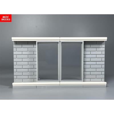 MOC Stenen Schuifrail Deur 1x4x6 Frame 60596 92589 Huis Muur Geassembleerde Deeltjes Bouwsteen Plastic Speelgoed ideaal voor kind