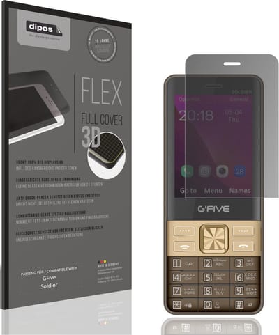 dipos FLEX – Matte Privacy Screenprotector geschikt voor GFive Soldier | Volledige Schermbescherming | Case-Friendly