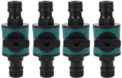 Dailygoods - Tuinslang Verbindingsset - 4-delige Set - Makkelijk te installeren - Met Afsluitklep - Geschikt voor Tuin - Koppelingen voor Tuinslang -...
