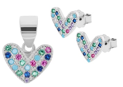AKZENT Akzent Dames sieradenset "Sanya" aus 925 Sterlingzilver, gerhodineerd, langlebig