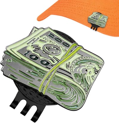 Magnetische Golfbal Marker met Hoedclip - Dollar Design - Golf Accessoire voor Heren en Dames