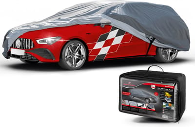 Walser Premium Dekzeil voor auto All Weather Plus - autozeil volledige garage Maat 5 Combi grijs