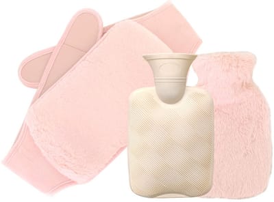 3-in-1 kruik - 1 liter kruik - Met zachte pluche hoes en heupband - Verlengde heupband kruik - Vulbaar met water - Kan worden gebruikt om handen, nek, schouders en rug te verwarmen
