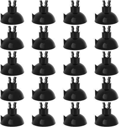 Pawfly Aquariumklemmen voor standaard 0,5 cm ID, luchtslang, zwarte luchtslang, houder, klem, accessoires voor aquarium, ventilatie, 20 stuks