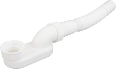 Flat P-siphon voor badkuip, vrijstaande afvoer set, verstelbare PVC afvoerslang, duurzaam en eenvoudig te installeren, ideaal voor badkamerverbouwingen