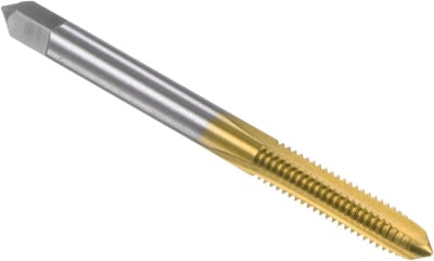 Schroefboor voor metrische draad M6 x 1, titanium gecoat, HSS cobalt, 3 sleuven, voor reparatie en mini micro schroeven in horloges