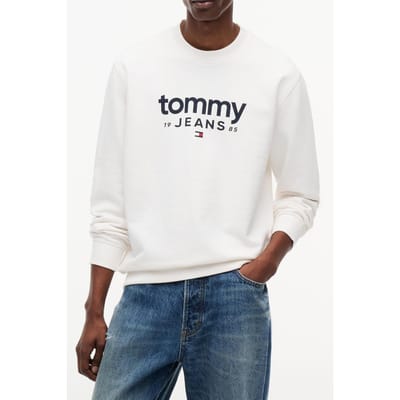Tommy Hilfiger Graphic Crewneck Ancient White Größe: L | Pullover Outlet | Herren | Weiß