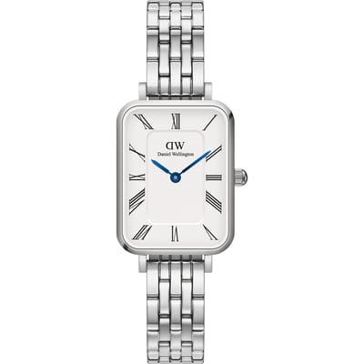 Daniel Wellington DW Watch Quadro Roman Numerals 5-Link Silver 20x26mm