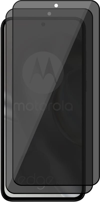Privacy Screenprotector geschikt voor Motorola Edge 30 Neo - 2x Volledig Dekkend Glas Screen Protector