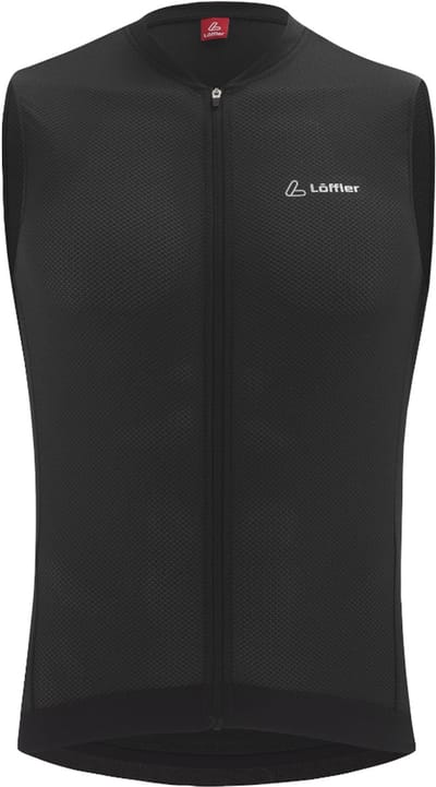 Loeffler mouwloos fietsshirt M Bike Sleeveless Jersey FZ Vent Mid - Zwart